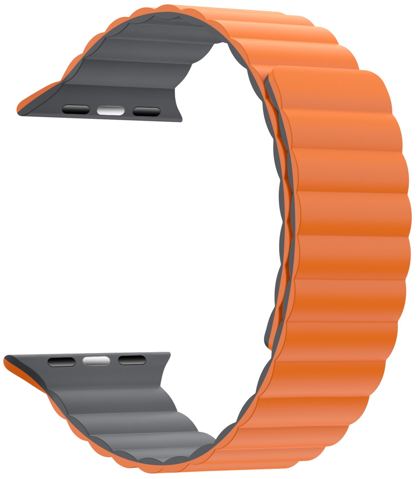 Ремешок для смарт-часов Armorstandart MagLink for Apple Watch 49/46/45/44/42 (Series 1-3) Orange Grey (ARM86934) - Фото 1