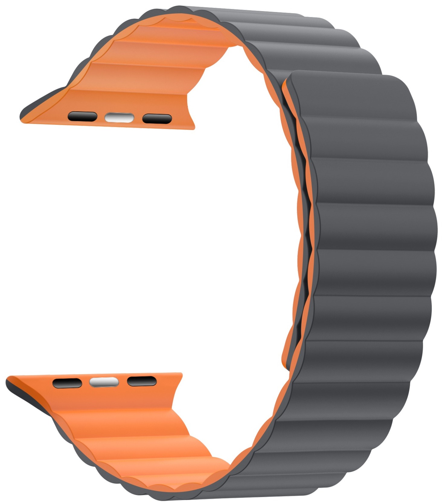 Ремешок для смарт-часов Armorstandart MagLink for Apple Watch 42 (Series 11-10)/41/40/38 Grey Orange (ARM86924) - Фото 1