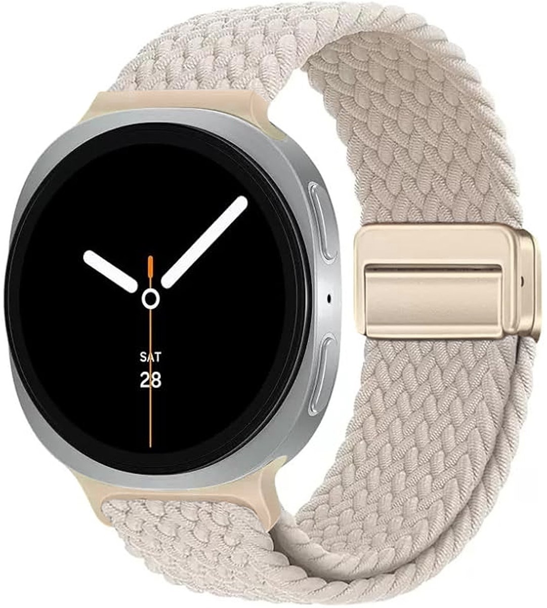 Ремешок для смарт-часов Armorstandart Braided Solo Loop for Samsung Watch 8 / 8 Classic (20x113 mm) Starlight (ARM87357) - Фото 1