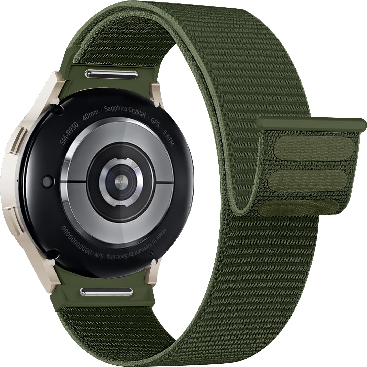 Ремешок для смарт-часов Armorstandart Nylon Band Samsung Watch 8 / 8 Classic (20x113 mm) Khaki (ARM87364) - Фото 1