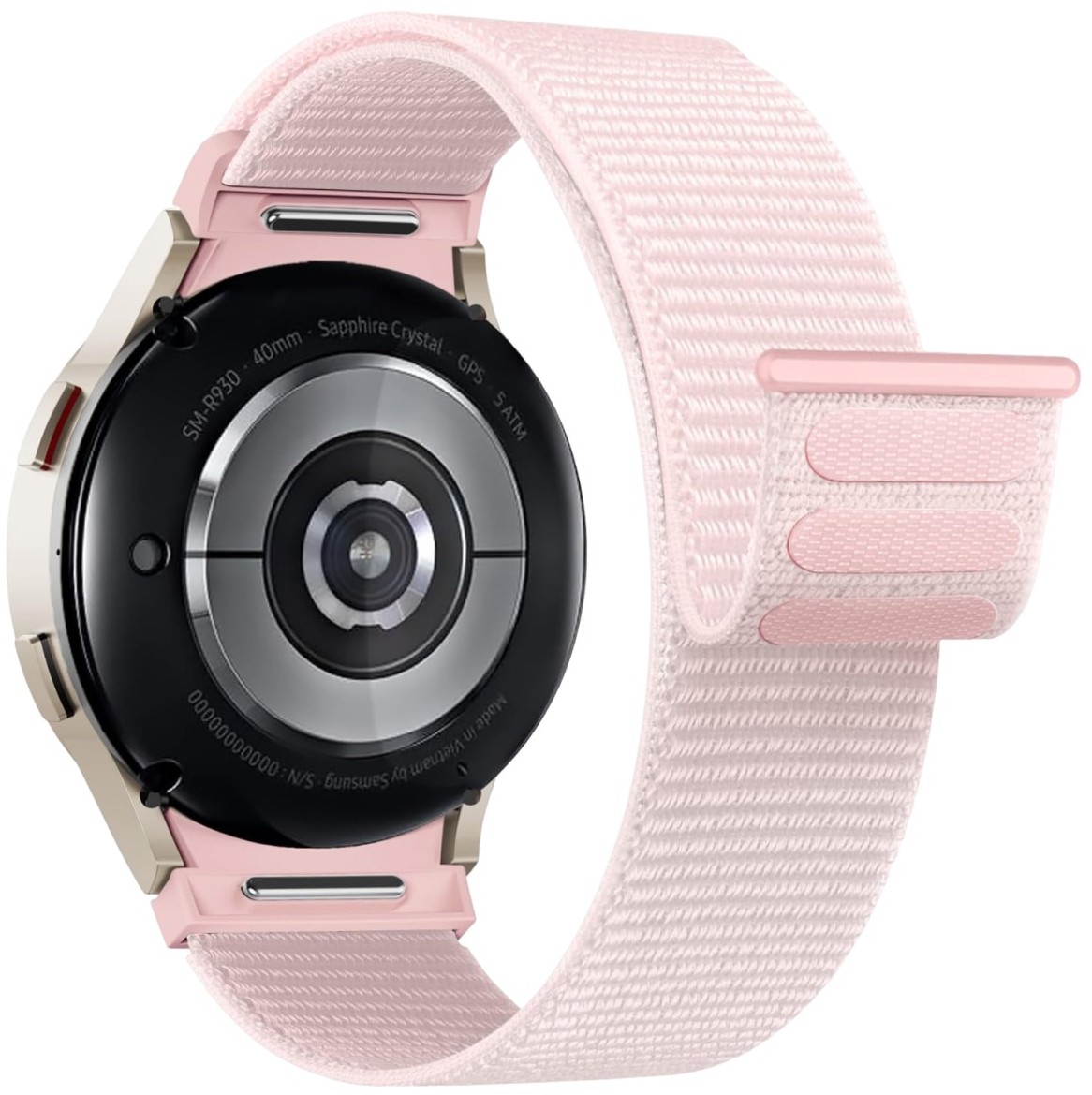 Ремешок для смарт-часов Armorstandart Nylon Band Samsung Watch 8 / 8 Classic (20x113 mm) Light Pink (ARM87365) - Фото 1
