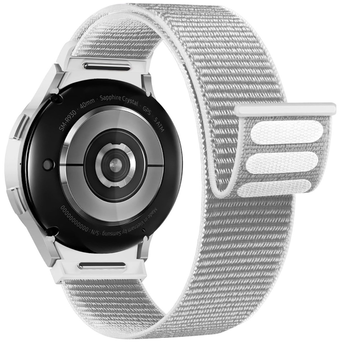 Ремінець для смарт-годинника Armorstandart Nylon Band Samsung Watch 8 / 8 Classic (20x113 mm) Light Grey (ARM87368) - Фото 1