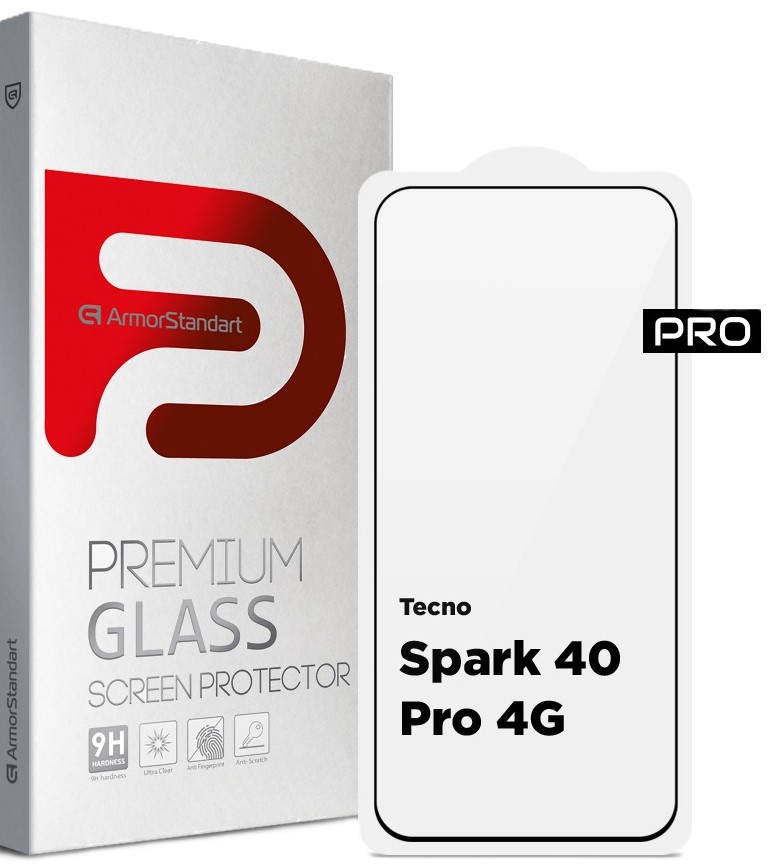 Защитное стекло для смартфона Armorstandart Pro for Tecno Spark 40 Pro 4G (ARM87519) - Фото 1