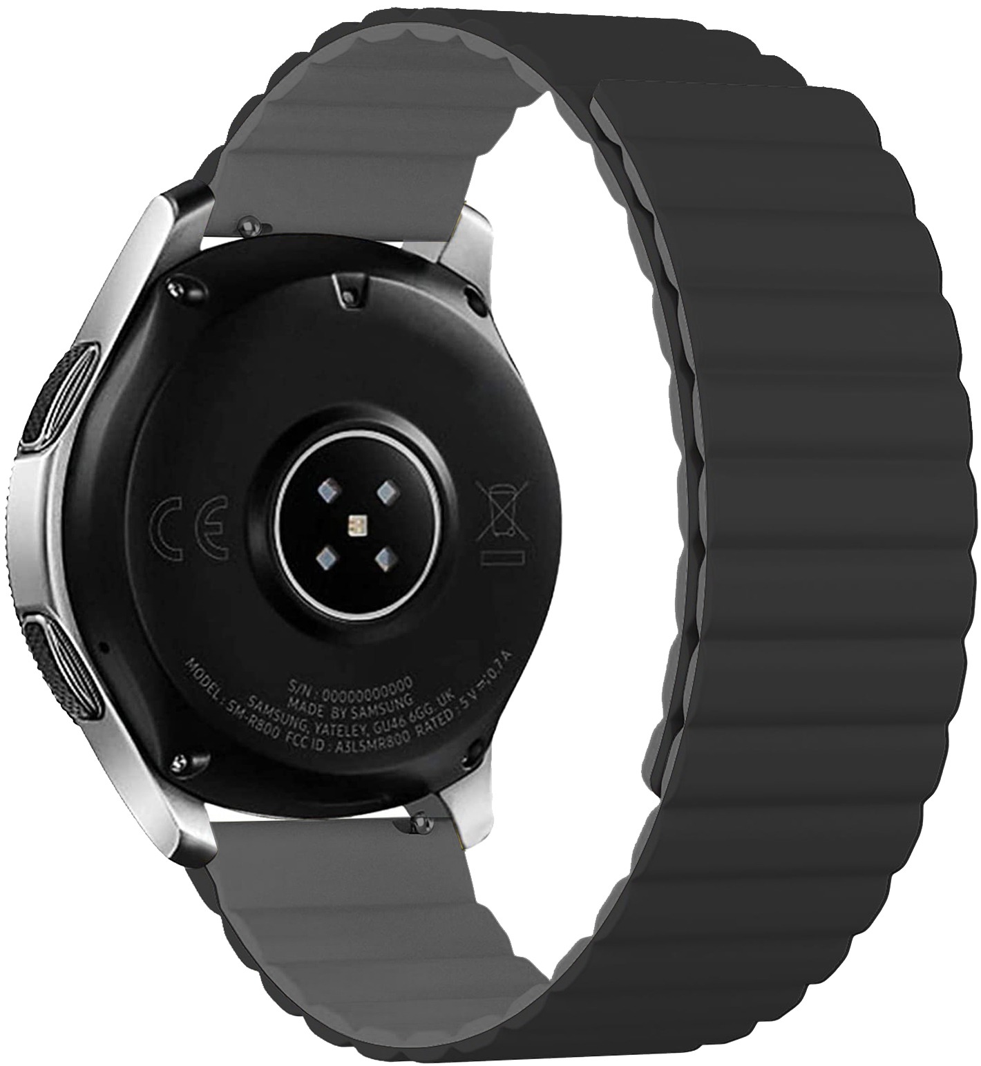 Ремінець для смарт-годинника Armorstandart MagLink 22mm Black Grey (ARM88943) - Фото 1