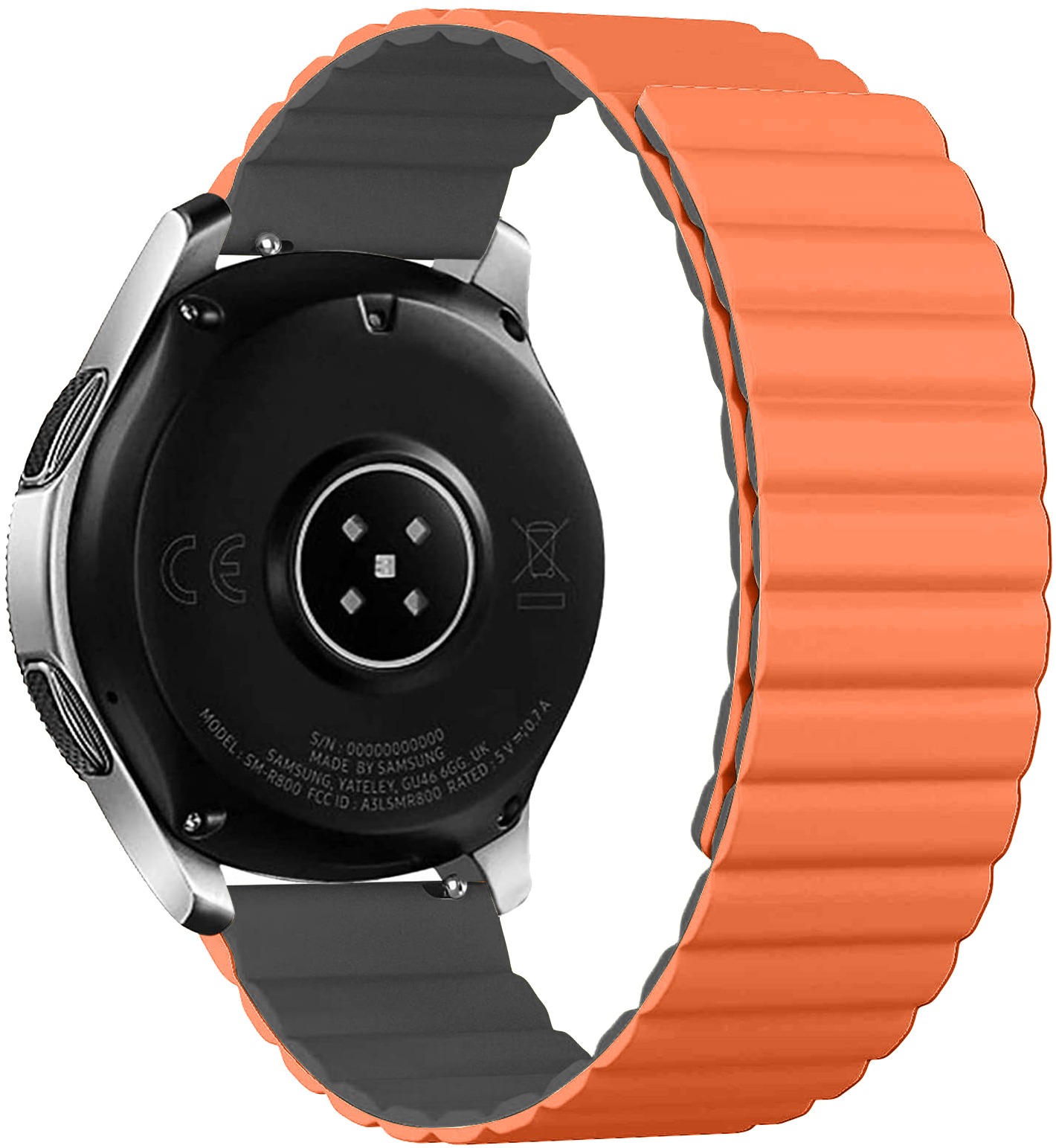 Ремінець для смарт-годинника Armorstandart MagLink 22mm Orange Grey (ARM88945) - Фото 1