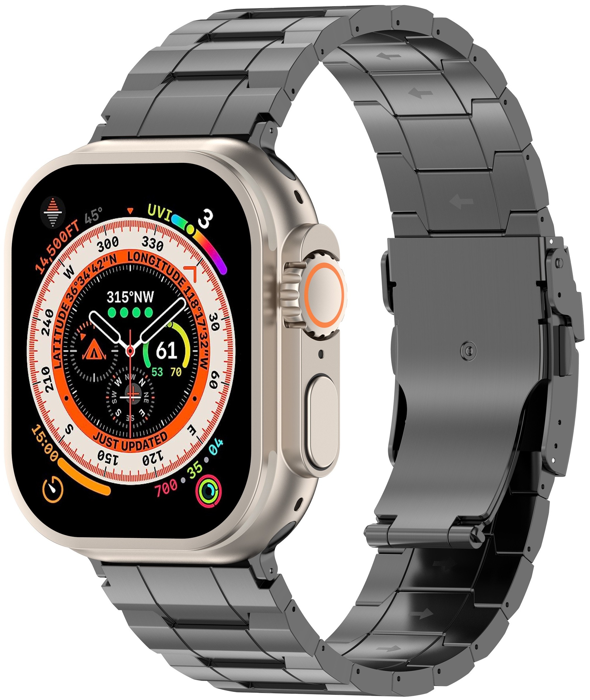 Купити Ремінець для смарт-годинника Armorstandart Metal for Apple Watch 49/46/45/44/42 (Series 1-3) Grey (ARM88952) - Фото 1 Ремінець для смарт-годинника Armorstandart Metal for Apple Watch 49/46/45/44/42 (Series 1-3) Grey (ARM88952) - Фото 1