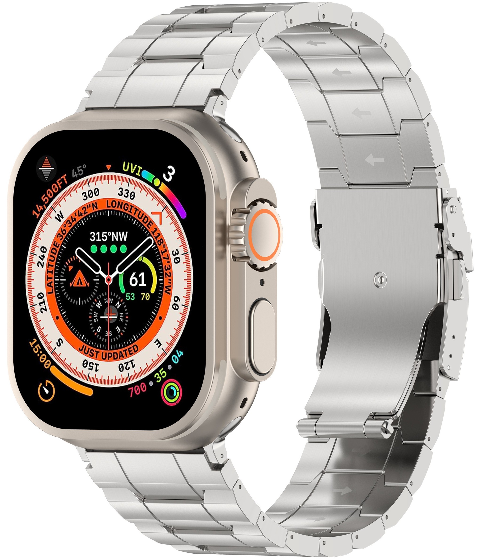 Купити Ремінець для смарт-годинника Armorstandart Metal for Apple Watch 49/46/45/44/42 (Series 1-3) Silver (ARM88950) - Фото 1 Ремінець для смарт-годинника Armorstandart Metal for Apple Watch 49/46/45/44/42 (Series 1-3) Silver (ARM88950) - Фото 1
