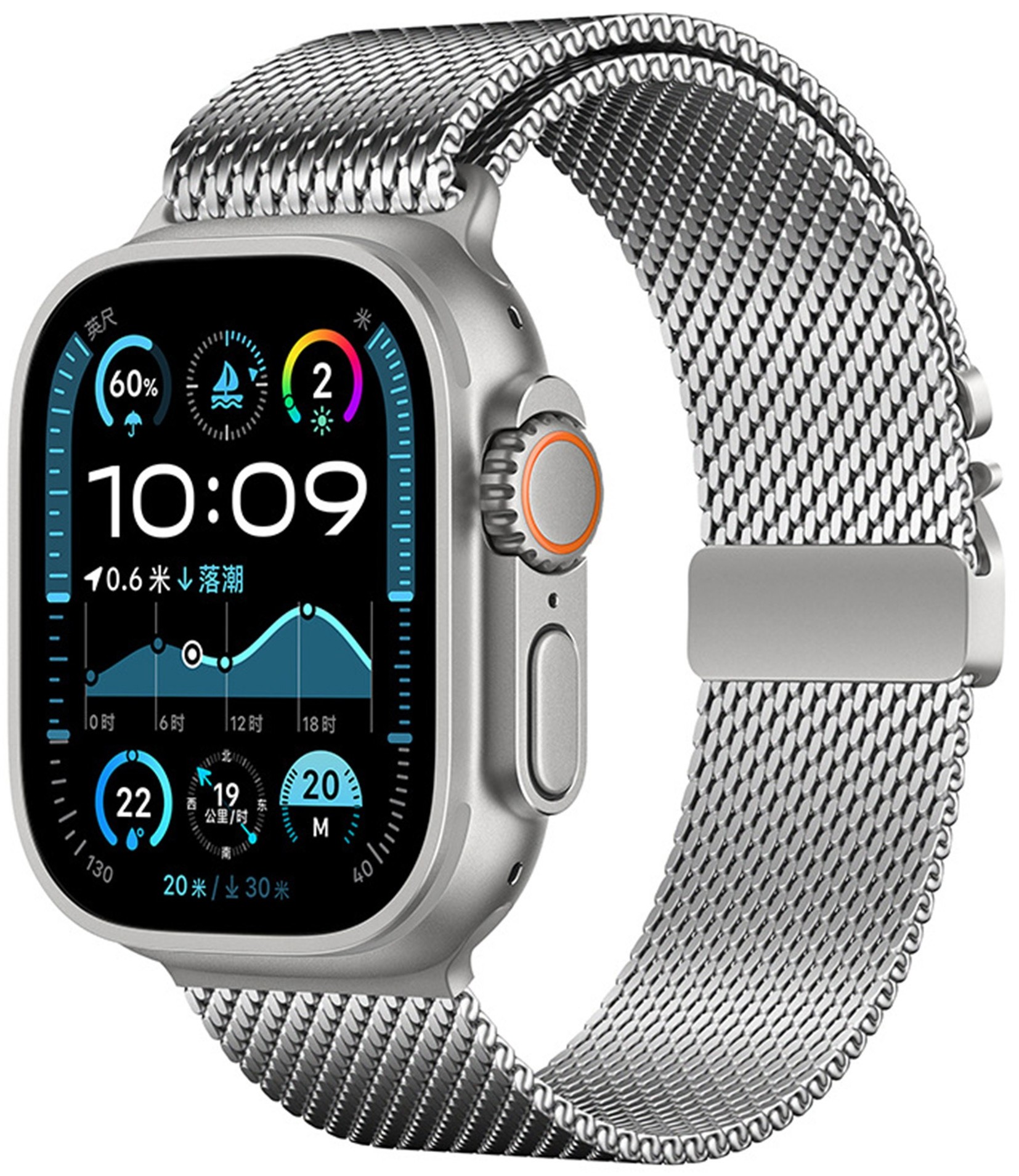Купить Ремешок для смарт-часов Armorstandart Milanese UltraLock for Apple Watch 49/46/45/44/42 (Series 1-3) Silver (ARM88956) - Фото 1 Ремешок для смарт-часов Armorstandart Milanese UltraLock for Apple Watch 49/46/45/44/42 (Series 1-3) Silver (ARM88956) - Фото 1