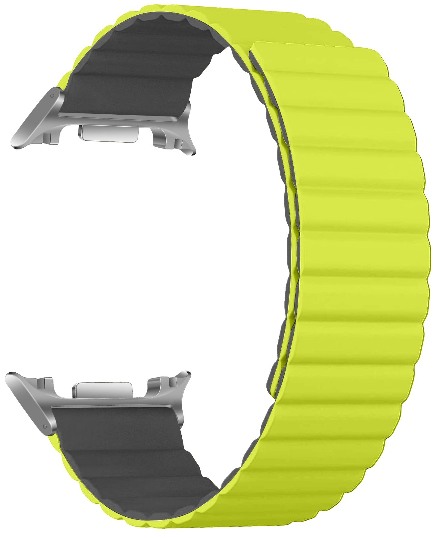 Ремінець для смарт-годинника Armorstandart MagLink 
for Samsung Galaxy Watch 8 / 8 Classic Lime Grey (silver connector) (ARM89082) - Фото 1