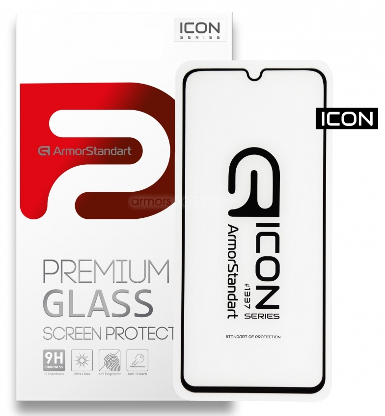 Защитное стекло для смартфона Armorstandart Icon for Huawei Y6p Black 0.33mm (ARM56792-GIC-BK) - Фото 1