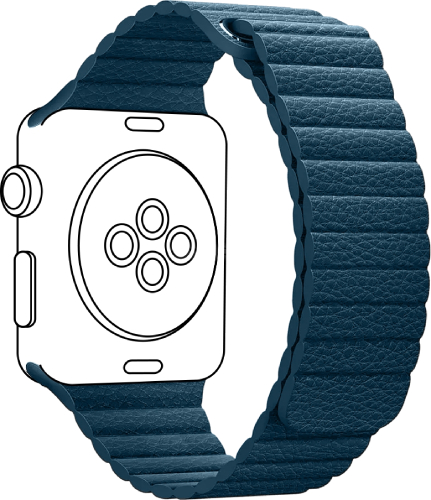 Ремешок для смарт-часов Armorstandart Leather Loop for Apple Watch All Series 38/40/41mm Blue (ARM51669) - Фото 1