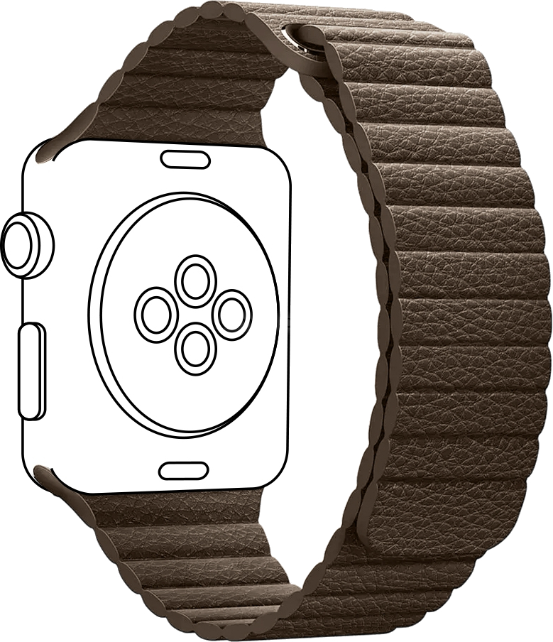 Ремешок для смарт-часов Armorstandart Leather Loop for Apple Watch All Series 38/40/41mm Brown (ARM48657) - Фото 1