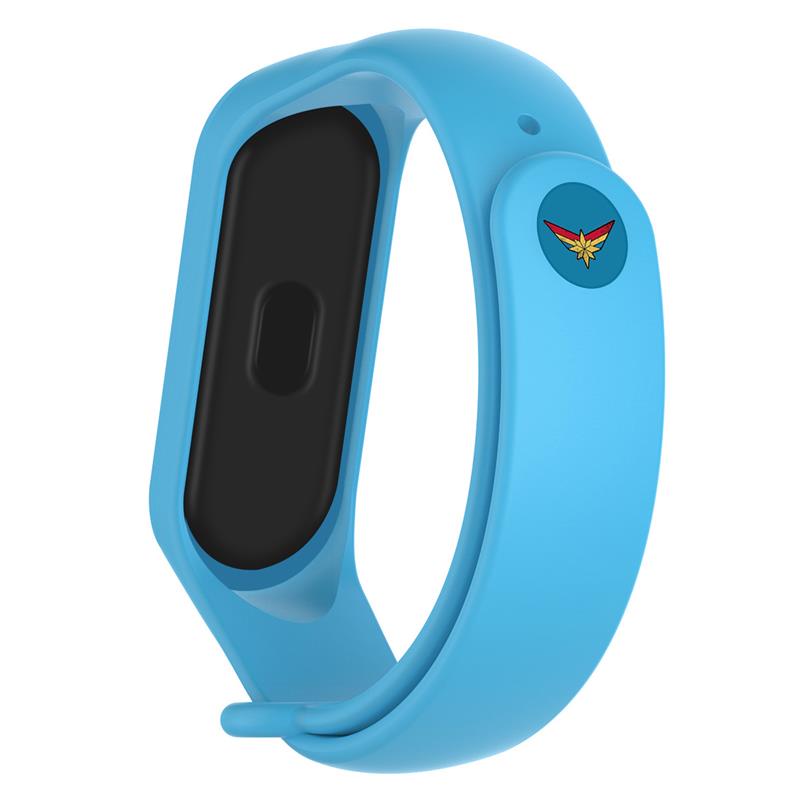 Ремешок для фитнес-браслета Armorstandart Superhero Edition for Xiaomi Mi Band 4/3 Captain Marvel Blue (ARM55072) - Фото 1