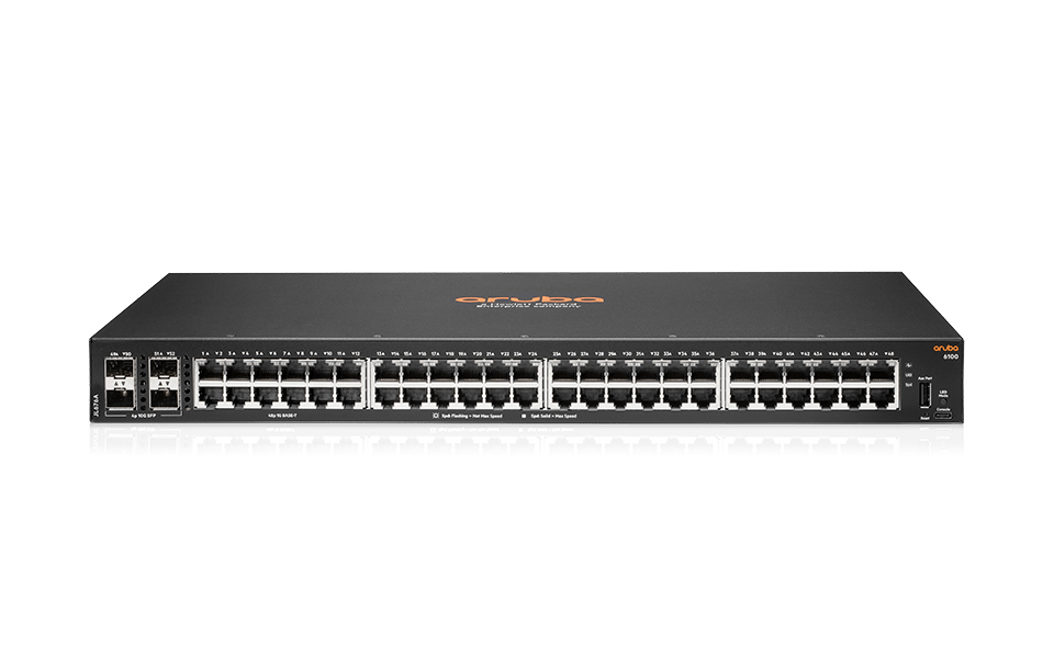 Коммутатор локальной сети (Switch) Aruba 48PORT 1000M 4SFP+/6100 (JL676A) - Фото 1
