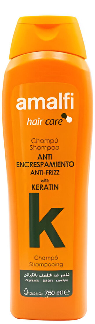 Шампунь жіночий Amalfi Anti-Frizz з кератином 750 мл (ASAF750) - Фото 1