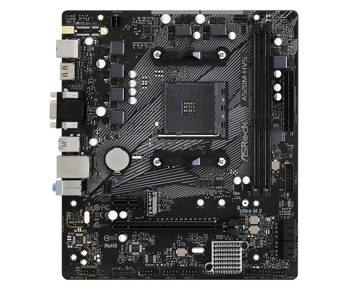 Материнская плата ASRock A520M-HVS Socket AM4 - Фото 1