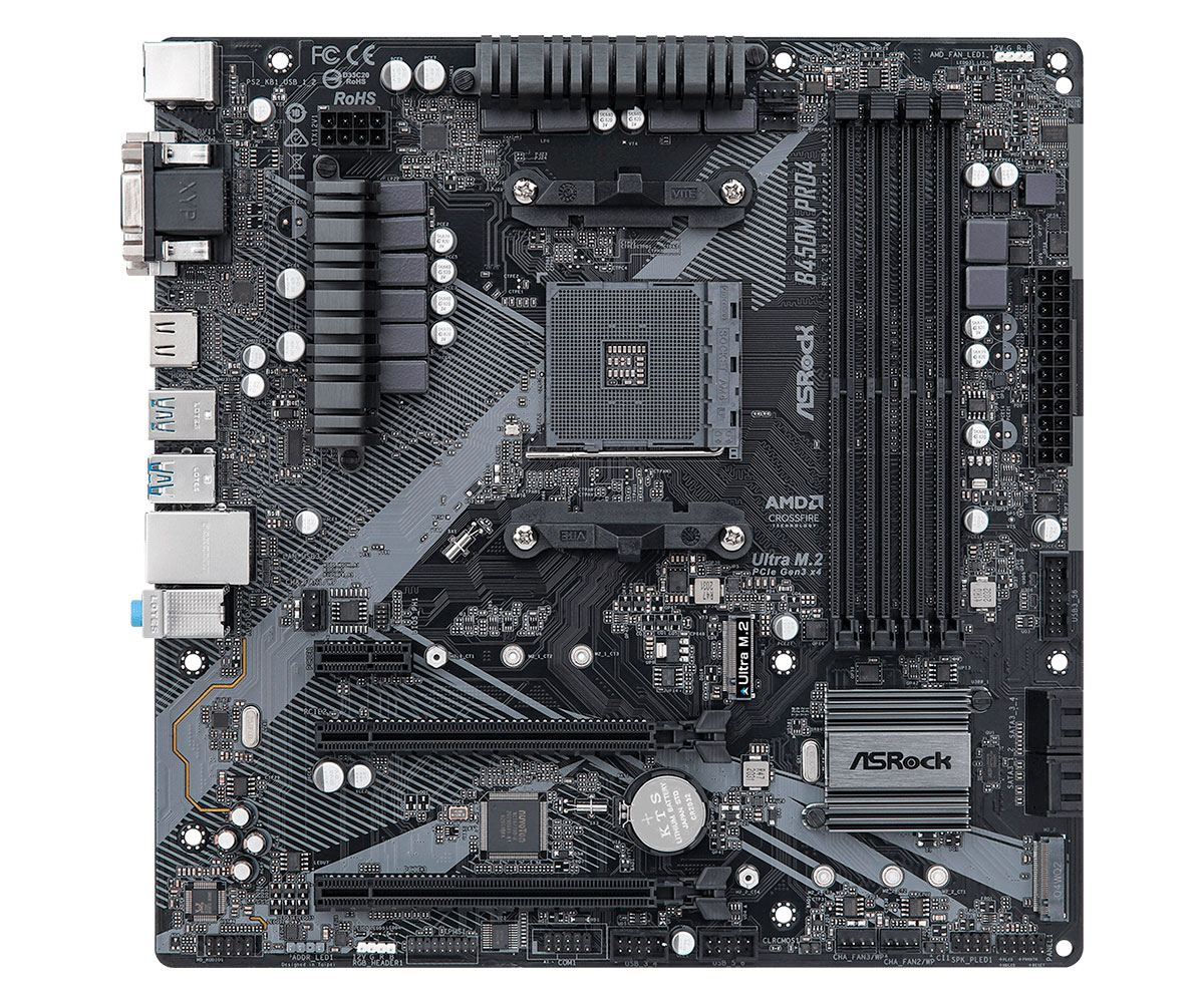 Материнская плата ASRock B450M Pro4 R2.0 - Фото 1