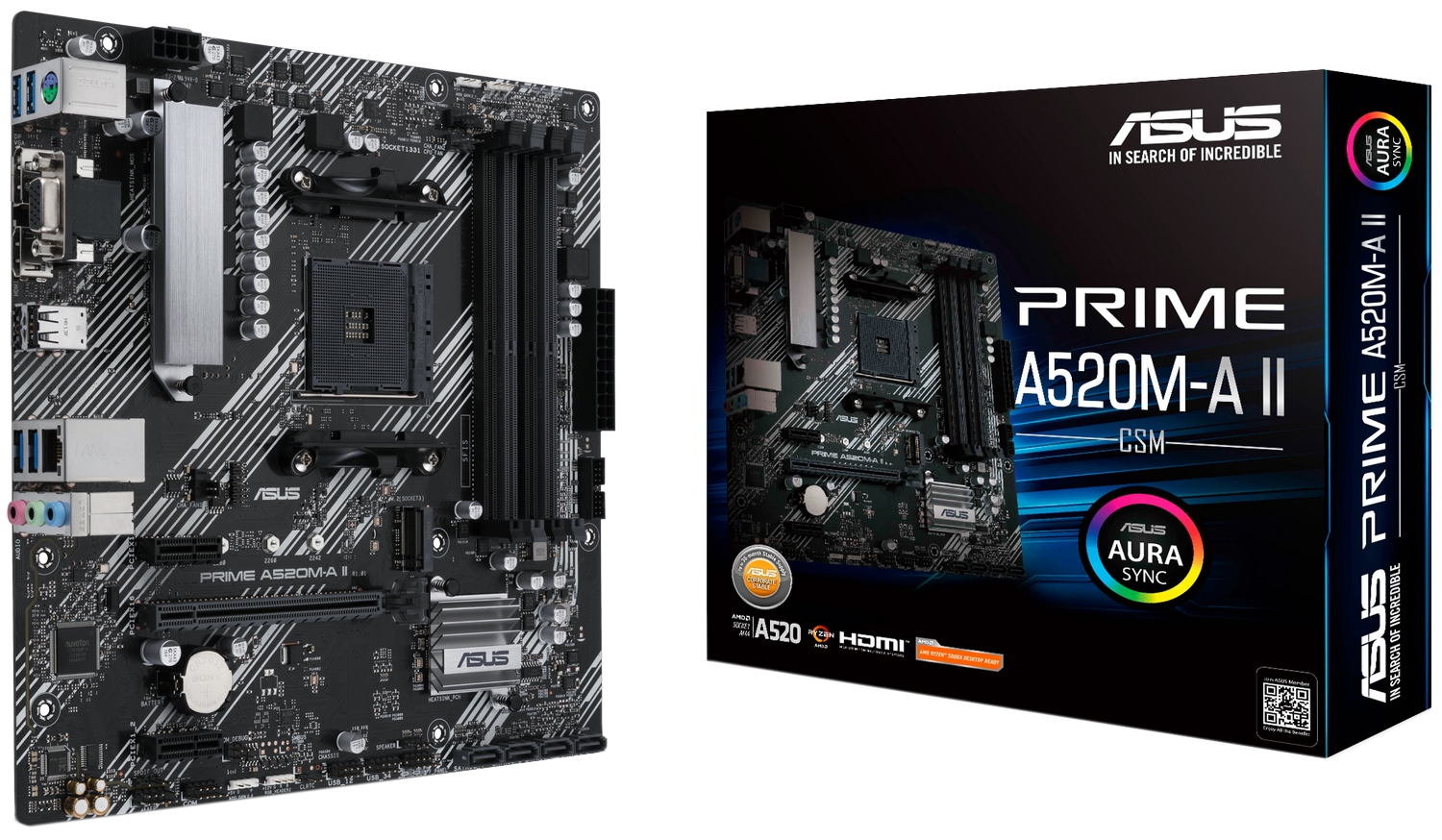 Материнская плата Asus PRIME A520M-A II/CSM DDR4 - Фото 1