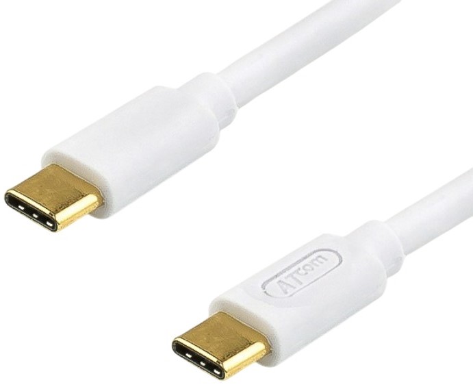 Купить Кабель синхронизации данных Atcom USB Type-C - USB Type-C (M/M), 30 W, 1.5 А, 5 м White (AT-C50) - Фото 1 Кабель синхронизации данных Atcom USB Type-C - USB Type-C (M/M), 30 W, 1.5 А, 5 м White (AT-C50) - Фото 1