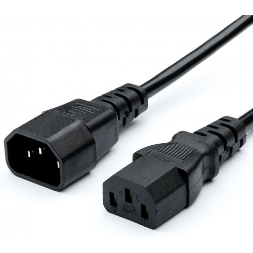 Кабели питания Atcom IEC C13-C14 Black 1.8m - Фото 1