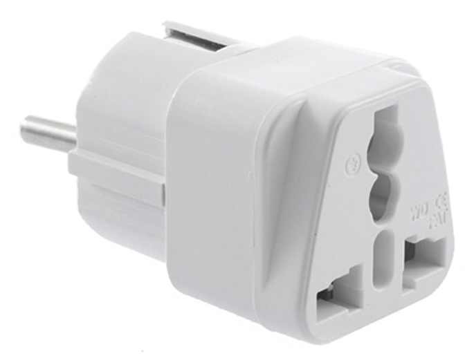Переходник Евро 220В Atcom UK/US - EU White (17441) - Фото 1