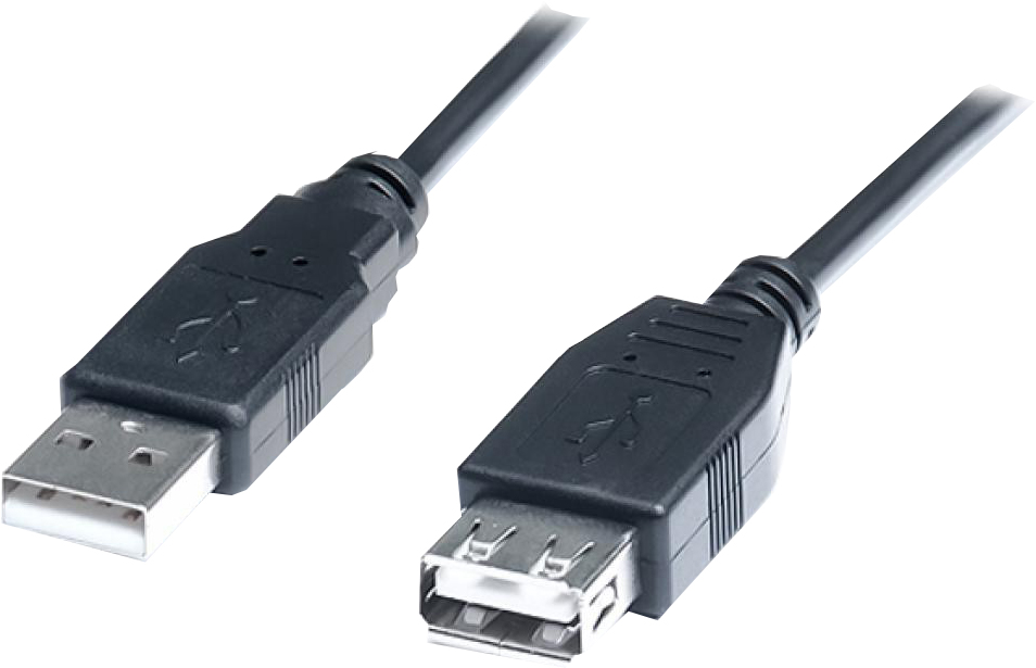 Кабель USB type A - USB type A Atcom USB2.0 AM/AF 1.5m (17206) - Фото 1
