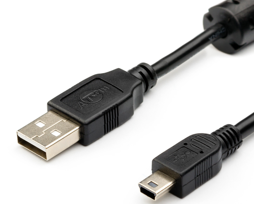 Кабель Atcom USB 2.0 AM/Mini USB 5 pin 0.8m (3793) - Фото 1