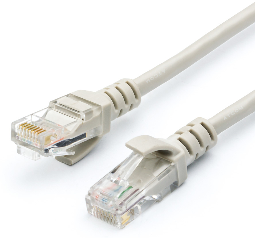 Кабель патч-корд Atcom UTP Geplink Cat.5e 26AWG 0.5m Gray (GL8050) - Фото 1