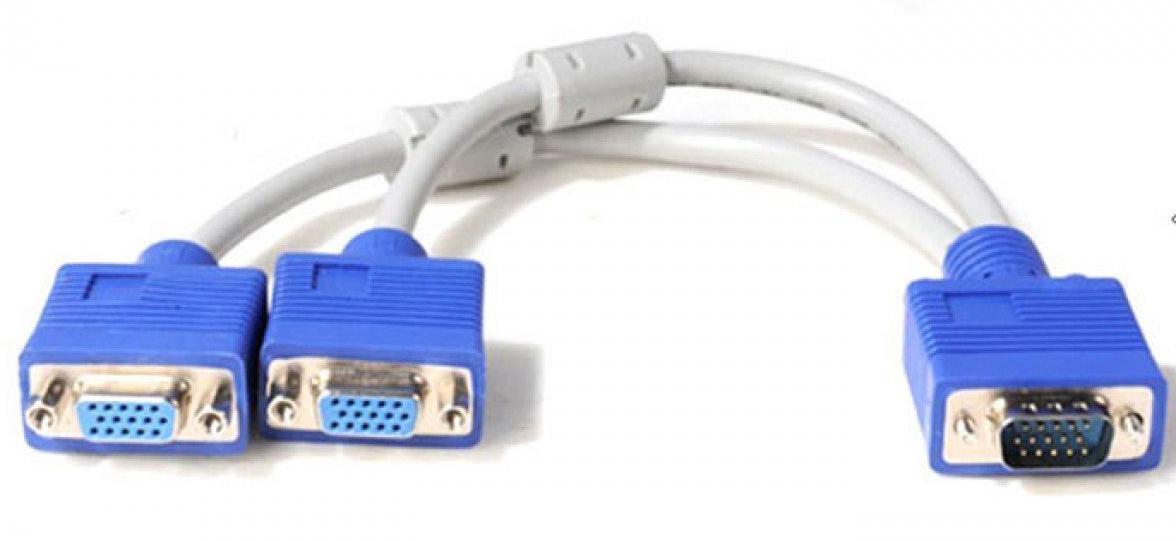 Кабель Atcom VGA-2VGA 0.1m White (10800) - Фото 1