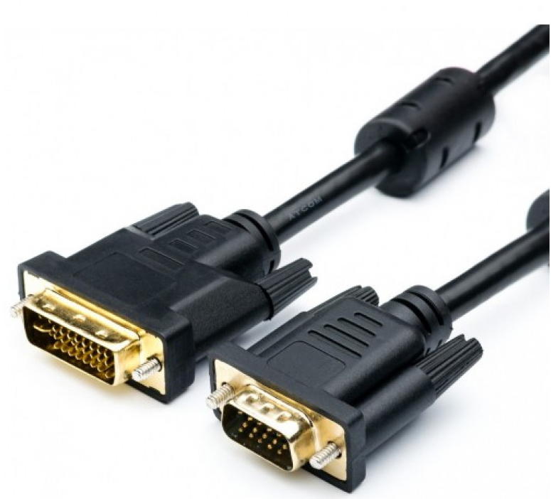 Кабель Atcom VGA 1,8м HD15M/DVI Black (16143) - Фото 1