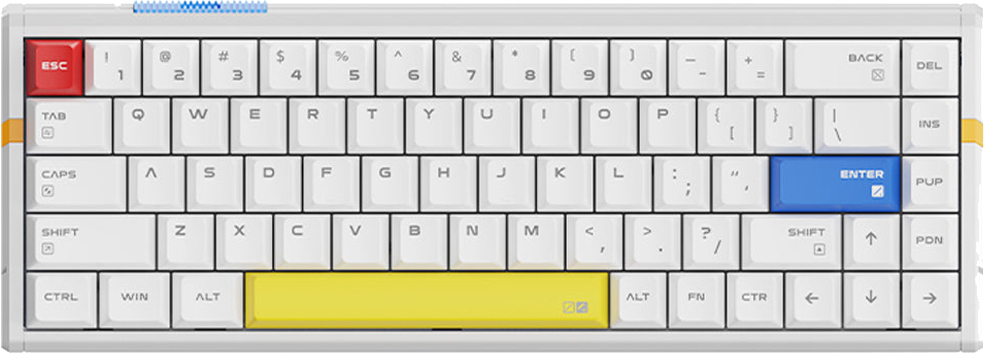 Клавиатура проводная игровая ATK RS6 Ultra Aluminum Hall Effect ENG (ATK-RS6-ULTRA-WHT) - Фото 1