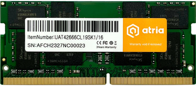 Память DDR ATRIA DDR4 16Gb (UAT42666CL19SK1/16) - Фото 1