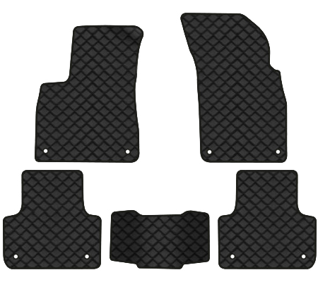 Коврики из экокожи в салон авто EVAtech ECO для Q7 (4M) 7 seats Audi 2015 2 поколение SUV USA (AU11153CG5AV8BBB) - Фото 1