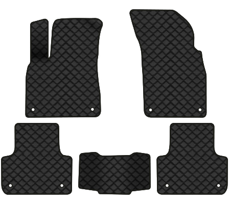 Коврики из экокожи в салон авто EVAtech ECO для Q7 (4M) 7 seats Audi 2015 2 поколение SUV USA (AU11153CV5AV8BBB) - Фото 1