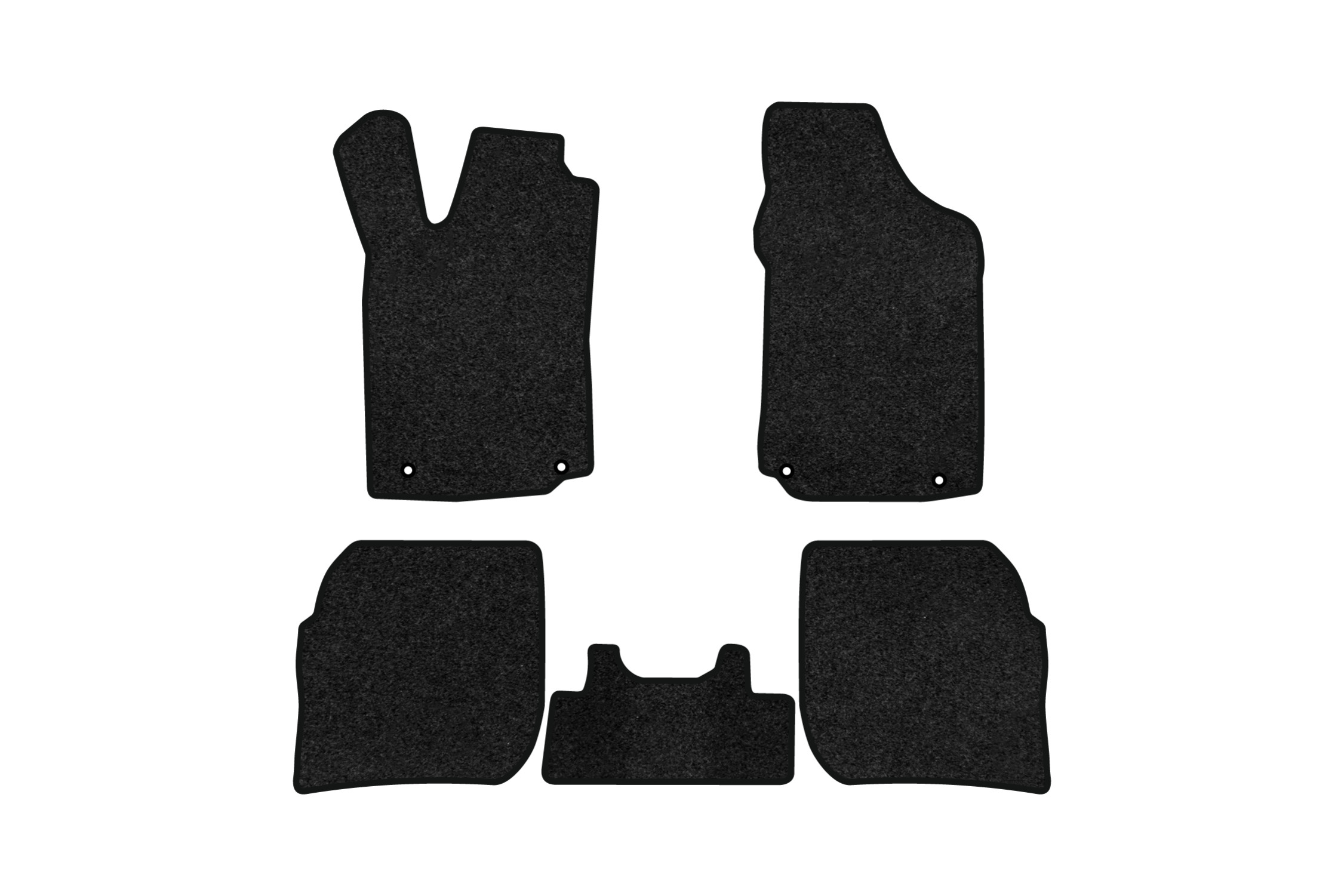 Коврики ворсовые в салон авто EVAtech Premium для Audi 100 (C3) Restyling Mechanical seats 1988-1991 3 поколение Sedan EU черный кант AU11923CV5TL4VPB - Фото 1