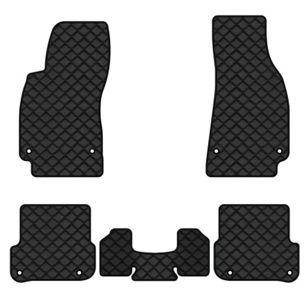 Коврики из экокожи в салон авто EVAtech ECO для A6 (C6) Restyling Audi 2008-2011 3 поколение Combi EU AU3166CG5AV7BBB - Фото 1