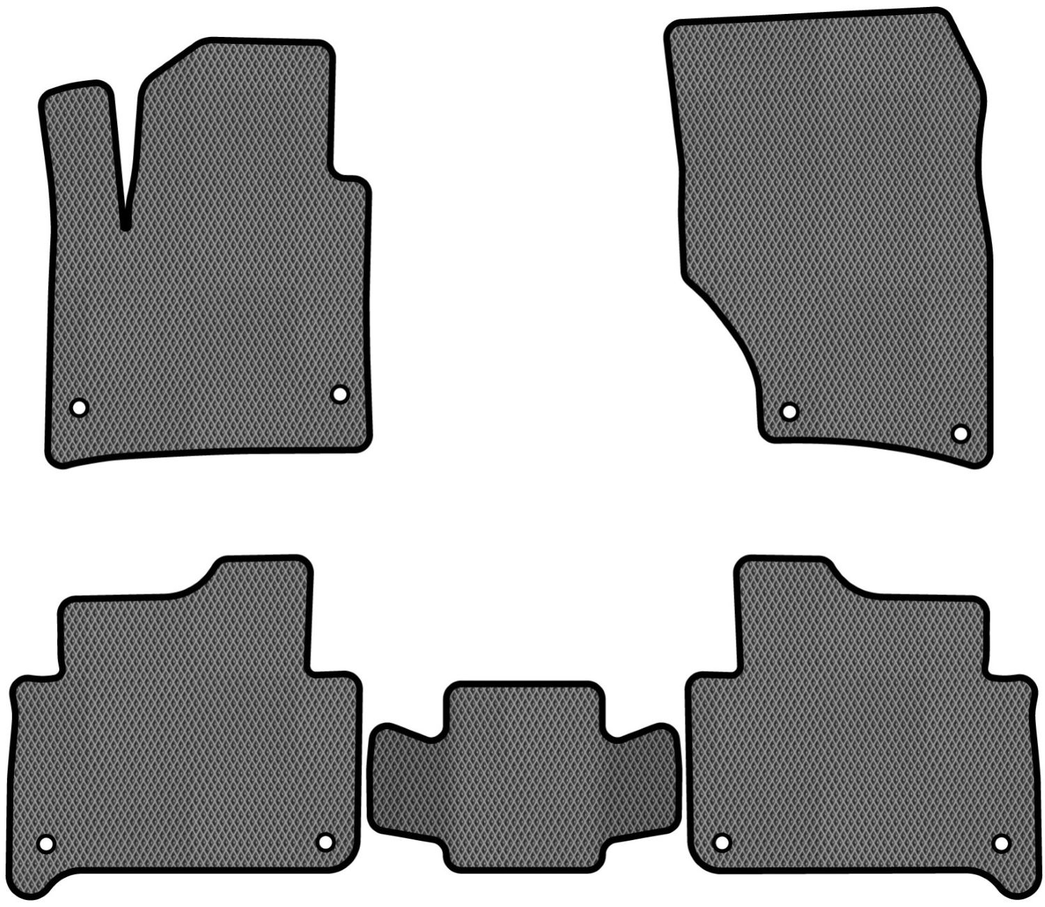 EVA коврики в салон авто EVAtech для Q7 (4L) 7 seats Audi 2005-2015 1 поколение SUV USA (AU32339C5AV8RGB) - Фото 1
