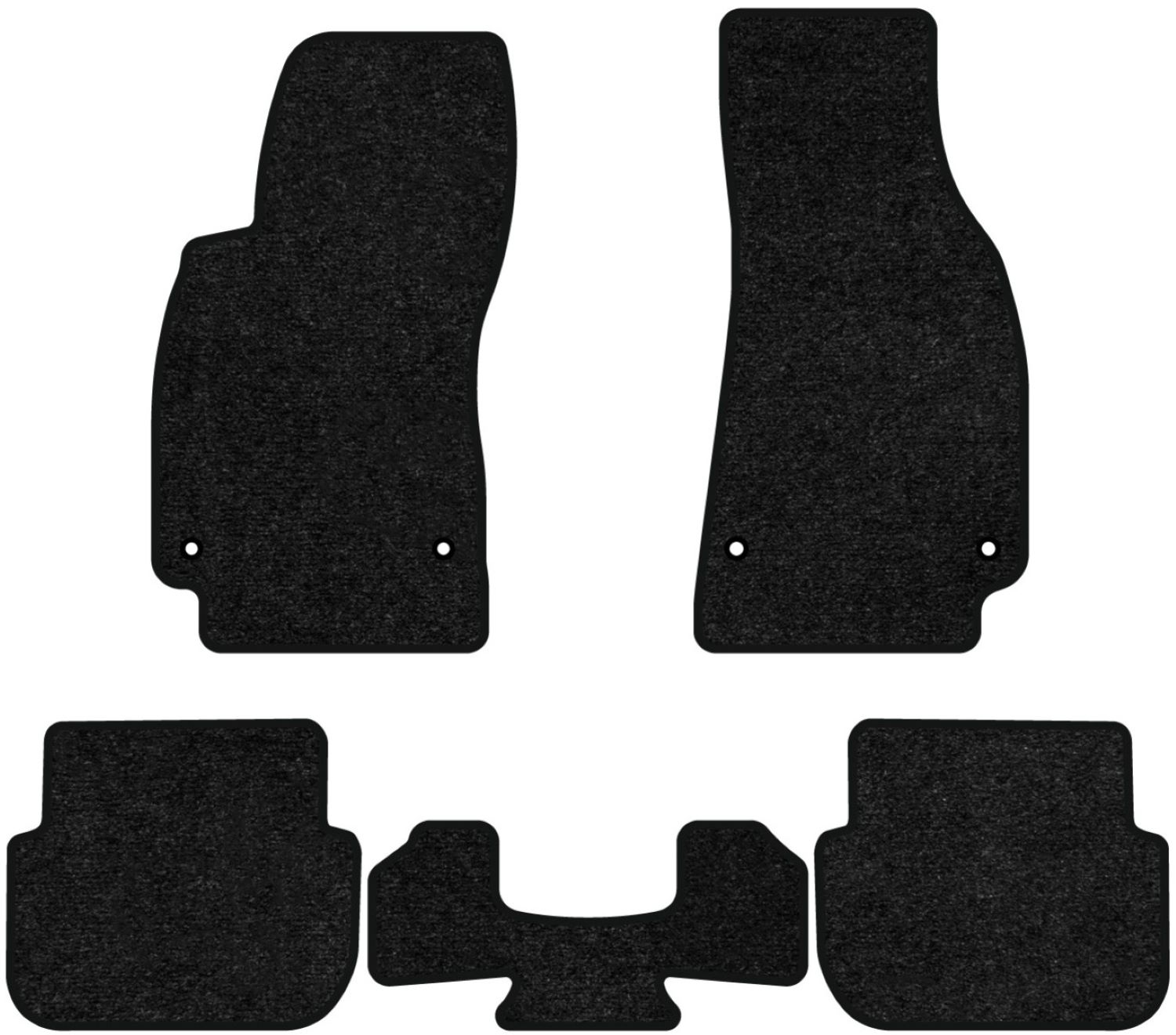 Коврики ворсовые в салон авто EVAtech Standard для Audi A6 (C6) (4 clips) 2004-2008 3 поколение Combi EU черный кант AU32410CG5AV4VEB - Фото 1