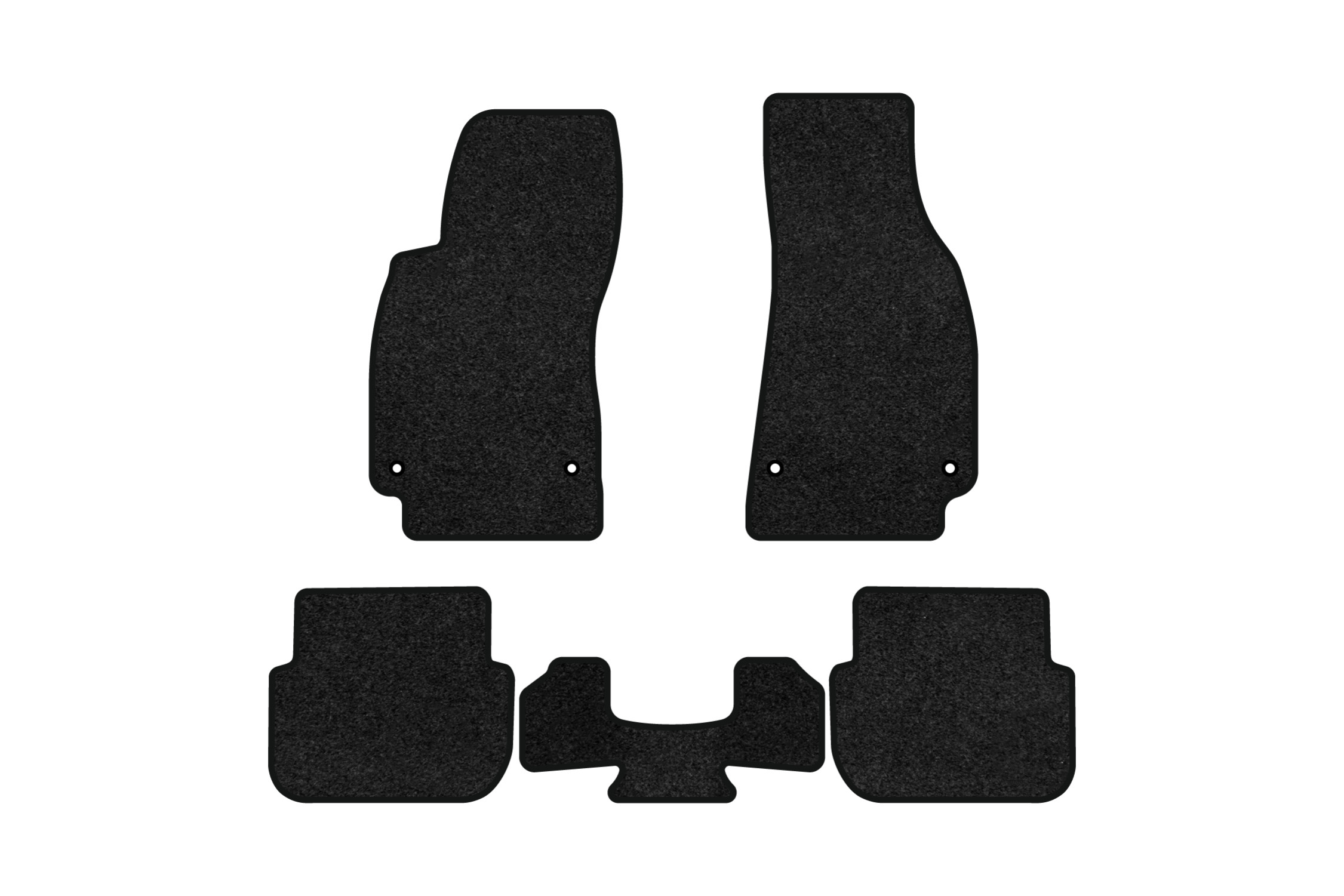 Коврики ворсовые в салон авто EVAtech Premium для Audi A6 (C6) (4 clips) 2004-2008 3 поколение Combi EU черный кант AU32410CG5AV4VPB - Фото 1