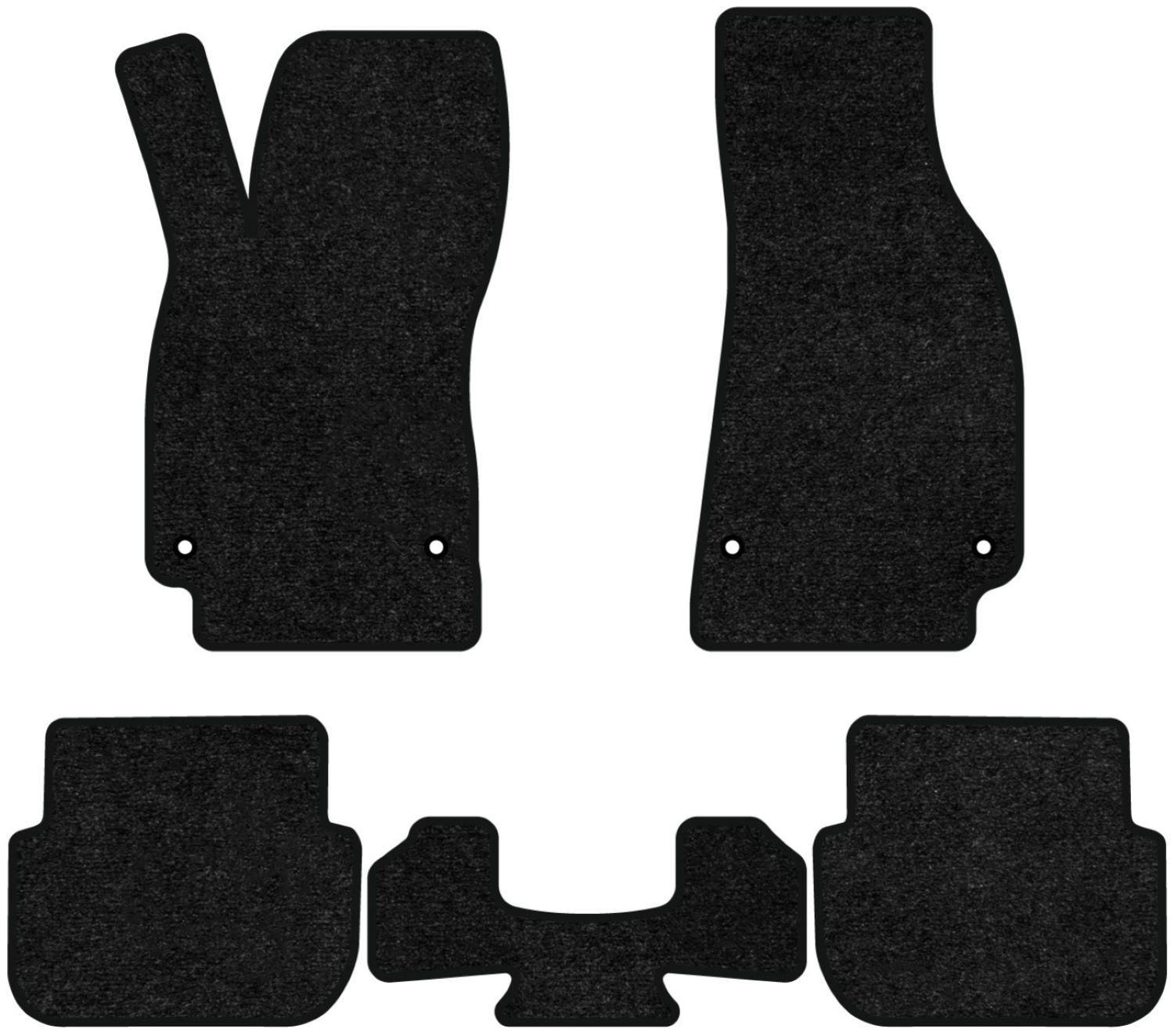 Коврики ворсовые в салон авто EVAtech Standard для Audi A6 (C6) (4 clips) 2004-2008 3 поколение Combi EU черный кант AU32410CV5AV4VEB - Фото 1