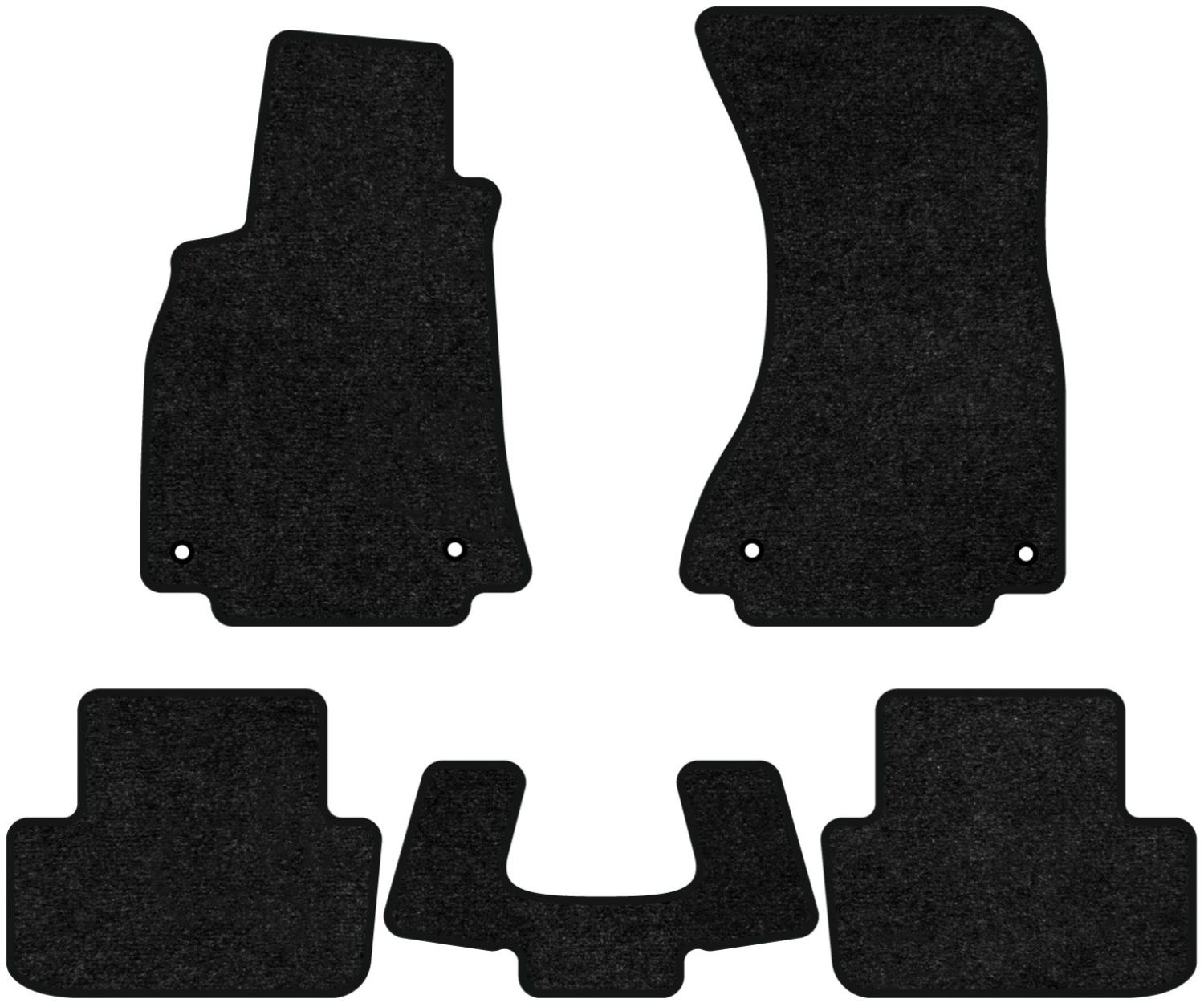 Коврики ворсовые в салон авто EVAtech Standard для Audi A4 Allroad Quattro (B8) 2008-2015 4 поколение Combi EU черный кант AU33067CB5AV4VEB - Фото 1