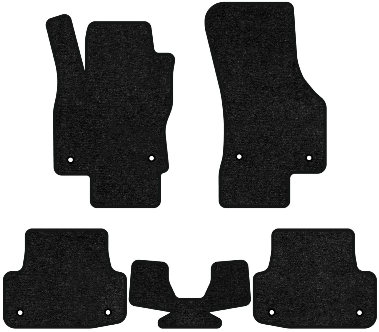 Коврики ворсовые в салон авто EVAtech Standard для Audi A3 (8V) 3-doors 2012-2020 3 поколение Htb USA черный кант AU33257CV5AV8VEB - Фото 1