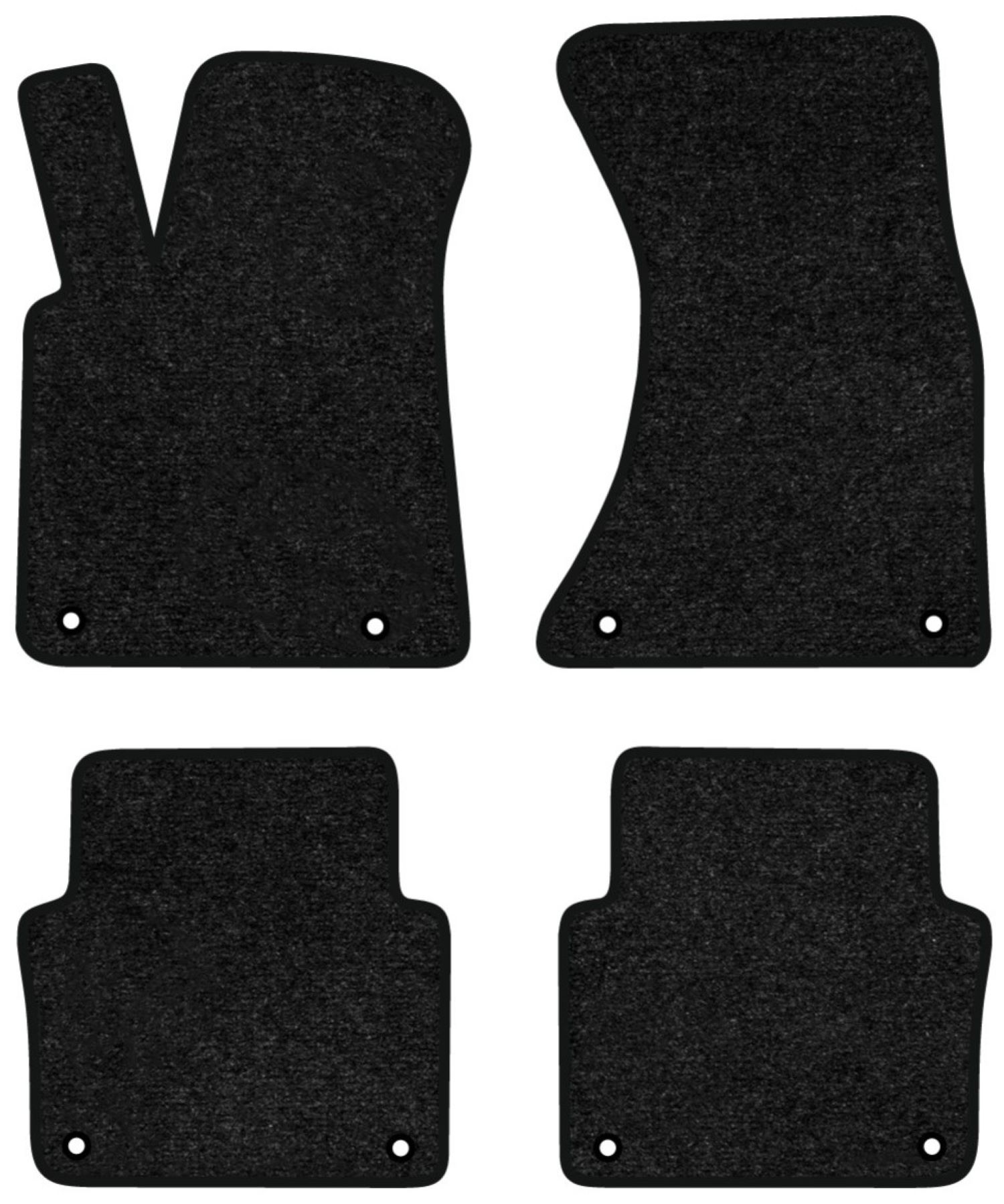 Коврики ворсовые в салон авто EVAtech Standard для Audi A8 (D3) FWD Short Base 2002-2009 2 поколение Sedan EU черный кант AU43044P4AV8VEB - Фото 1