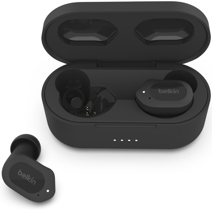 Наушники вкладыши беспроводные TWS Belkin Soundform Play True Wireless Black (AUC005BTBK) - Фото 1