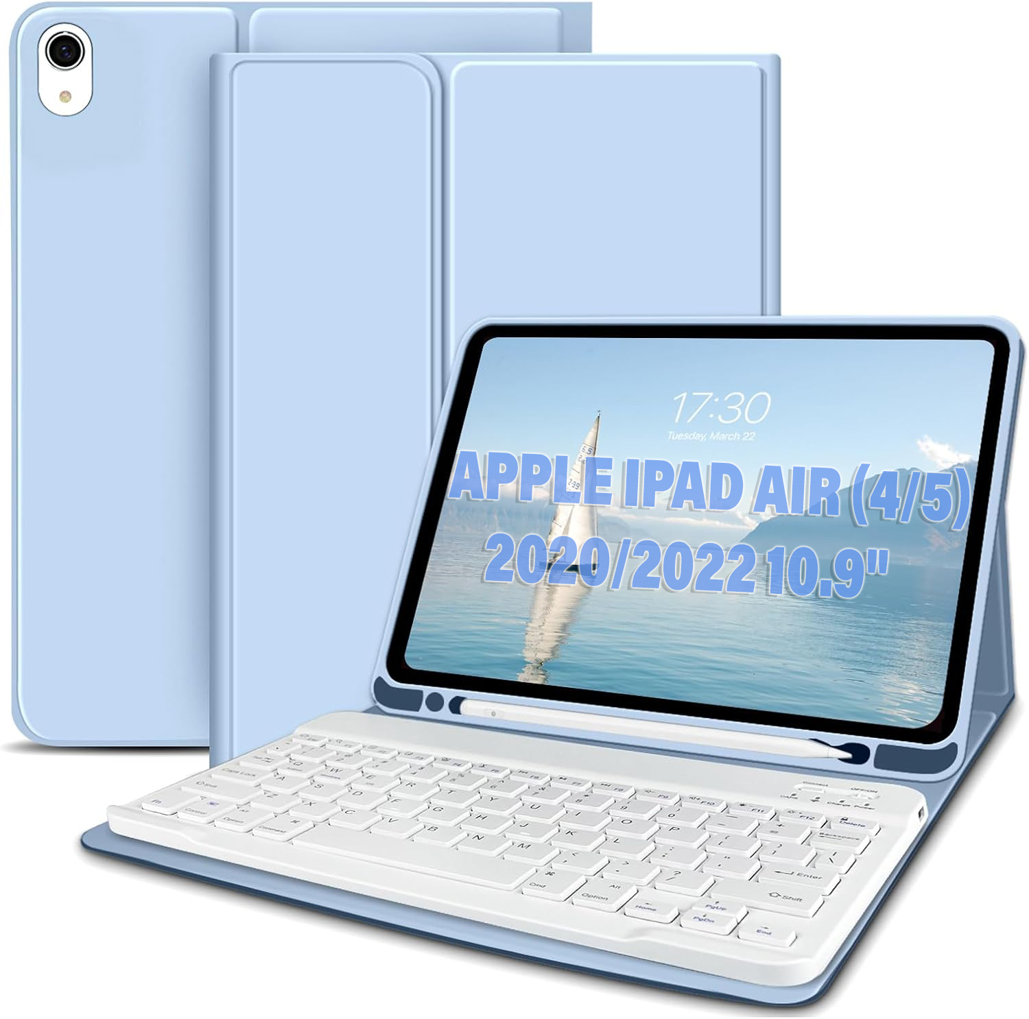 Чехол-клавиатура для планшета BeCover for Apple iPad Air (4/5) 2020/2022 10.9"" Light Blue (711146) - Фото 1