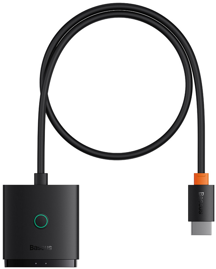 Перехідник HDMI Baseus AirJoy Series 2-in-1 Bidirectional HDMI Switch with 1m Cable Cluster Black (B01331105111-01) - Фото 1