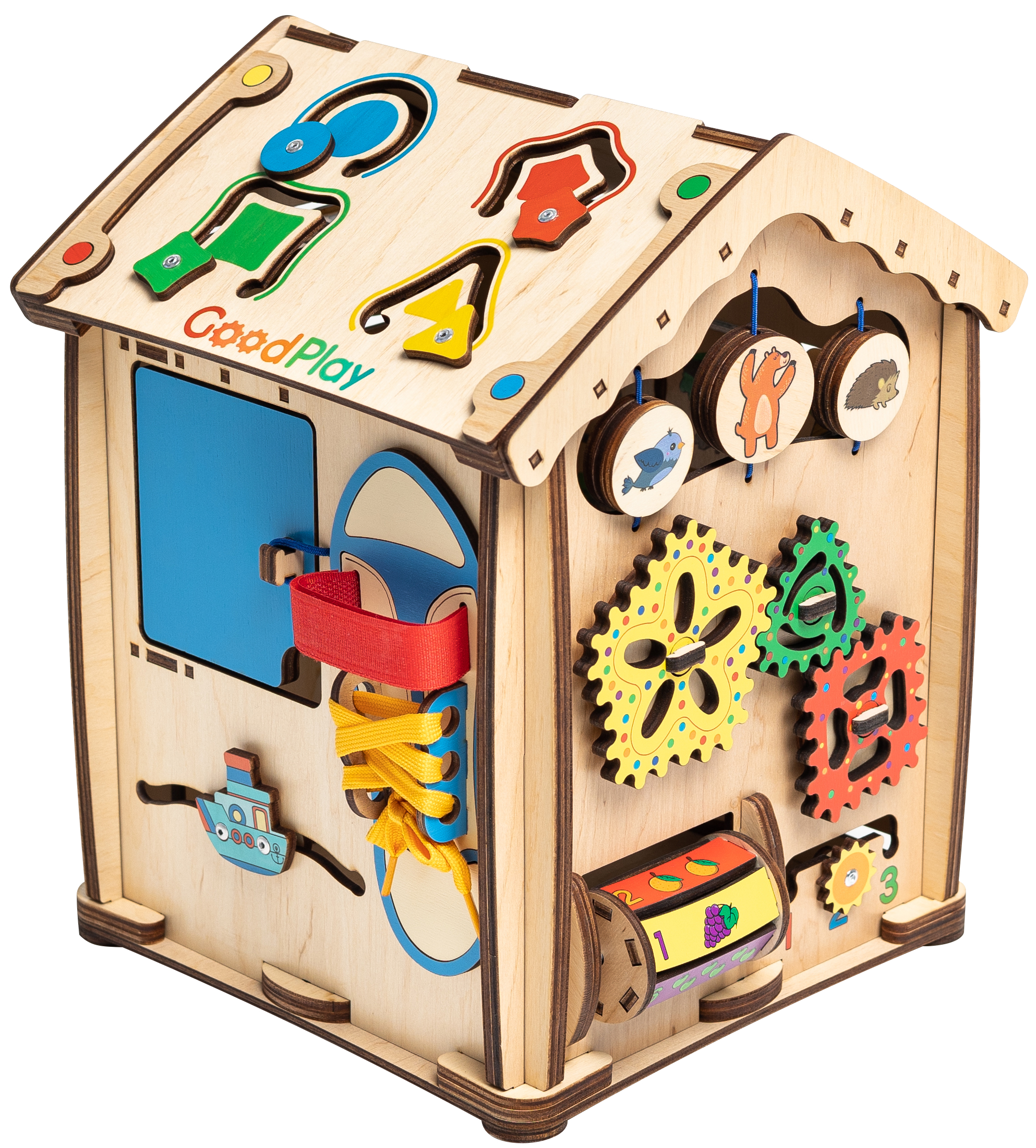 Бізіборд-будиночок GoodPlay будиночок "Розумник" 24х24х30 (B101) - Фото 1