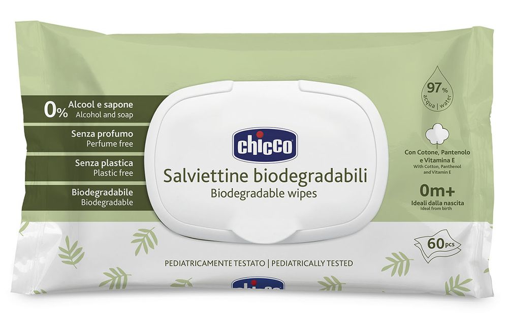 Вологі серветки для немовлят Chicco 60 шт (12050.70) - Фото 1