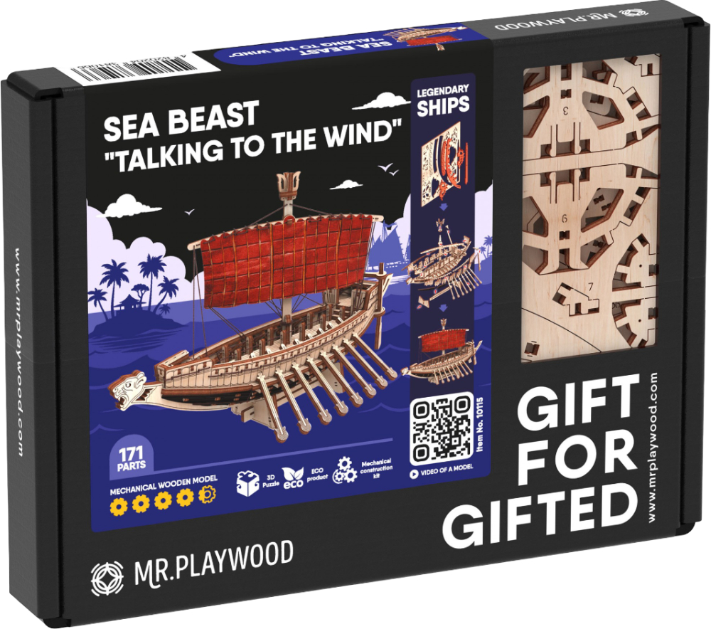 3D пазли Mr.Playwood Корабель Морський Звір "Розмовляючий з вітром" (10115) - Фото 1