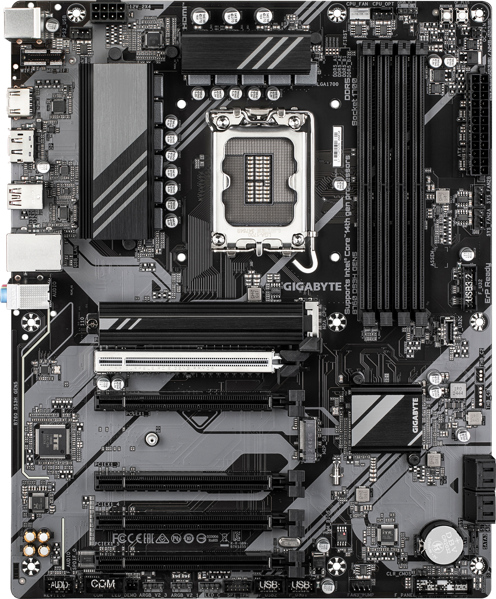 Материнська плата Gigabyte B760 DS3H GEN5 DDR5 - Фото 1
